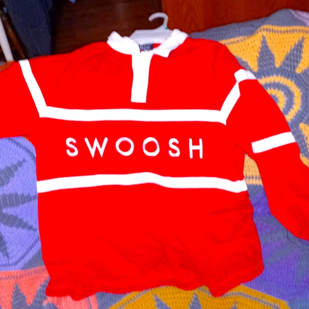 Mens Nike red sz-xl rugby longsleeve shirt